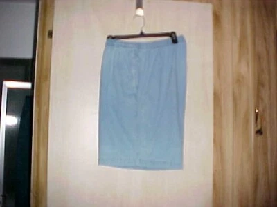 Women's Denim Shorts 24W Woman Within Light Wash Waist All Elastic 36" In 8" - Image 1 of 4