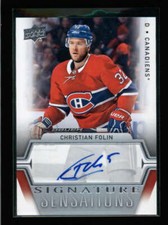 CHRISTIAN FOLIN 2019/20 UPPER DECK SIGNATURE SENSATIONS AUTOGRAPH AUTO AY4359
