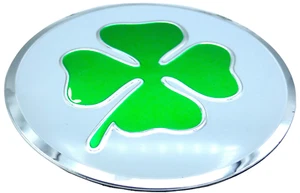 1x Metal Dome Shape Irish Clover Leaf Decal Sticker Emblem Badge Auto Car Truck - Bild 1 von 10