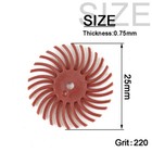 41Pcs 1in Radial Bristle Disc Abrasive Brush Polishing Wheel With 2.35/3mm Shank