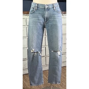 Neu mit Etikett $ 168 Anthropologie Agolde Toni "pristine" mittelhohe Jeans gerades Bein Größe 31 - Bild 1 von 12