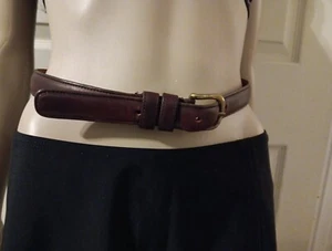 Vintage Coach Genuine Leather Brown Belt Brass Buckle 6605 Sz 28"/ 70 Cm - Imagen 1 de 5