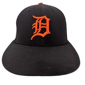 New Era Black Baseball Cap Detroit Tigers Logo 59FIFTY Cap Size 7 - Picture 1 of 8