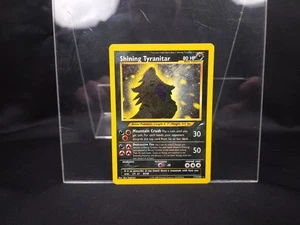 Pokémon TCG Shining Tyranitar Neo Destiny Holo Card 113/105 Unlimited Shiny Rare - Picture 1 of 3