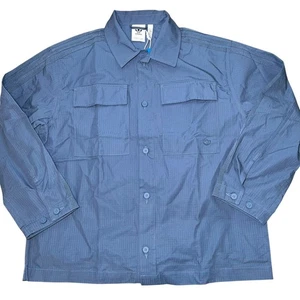 Adidas P ESS+ LS Shirt IU2345 Oversized Originals Medium Blue Long Sleeve - Picture 1 of 12