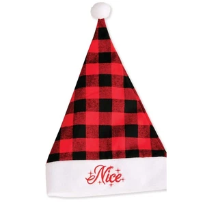 Schöne rot & weiße Polyester Weihnachtsmütze - Einheitsgröße - Bild 1 von 2