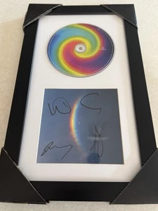 CD y portada álbum firmado por Coldplay PSA/DNA autografiado música lunar enmarcado automático - Imagen 1 de 4
