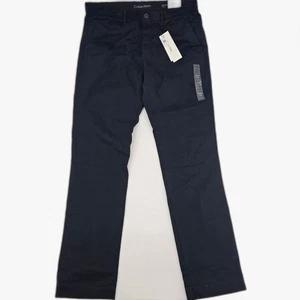 Calvin Klein Black Infinite Flex Chino Pants Size 33x32 NWT - Picture 1 of 3