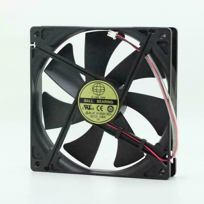 RL4Z B1402512EH DC12V 0.60A 140*140*25MM 14CM computer case 2-Pin Cooling Fan - Image 1 of 1