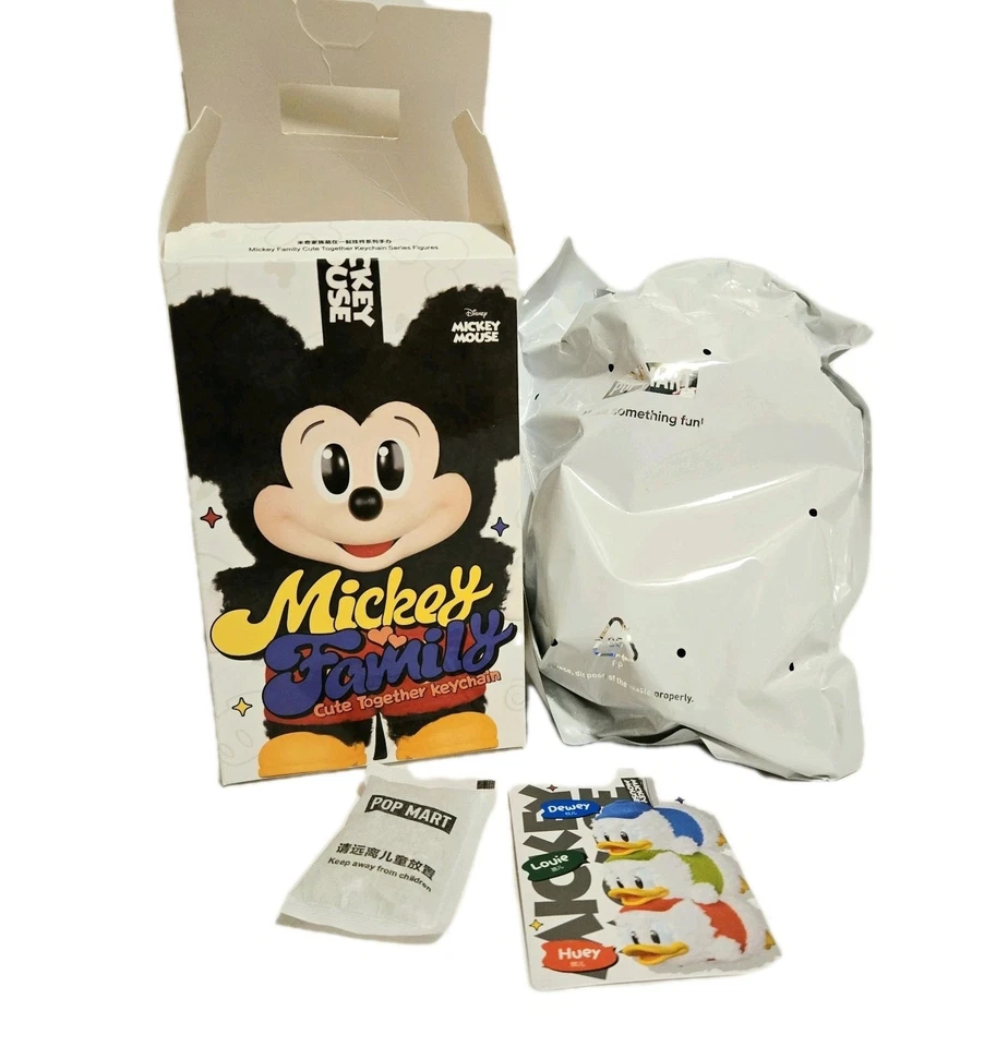 100 Authentic Pop Mart Disney Mickey Family Cute Together Vinyl Pendant