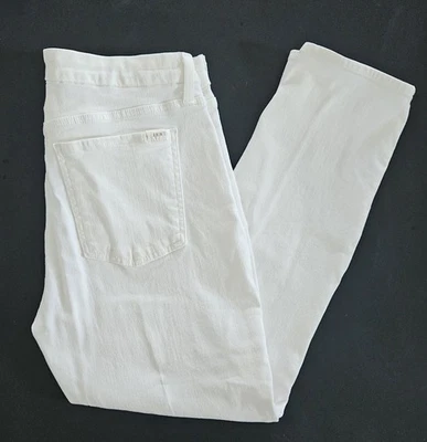 Jen7 by 7 For All Mankind size 10 Womens Cropped Skinny Jeans White Stretch - Image 1 of 4