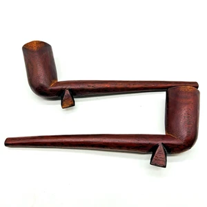 SELTENE westafrikanische handgeschnitzte HOLZPFEIFE PAAR Jos Plateau Nigeria - Bild 1 von 15