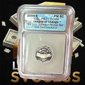 2004-S PM 5C ICG - PR70 DCAM Images of Change Peace Medal - Picture 1 of 2