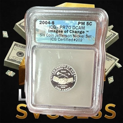 2004-S PM 5C ICG - PR70 DCAM Images of Change Peace Medal - Image 1 of 2