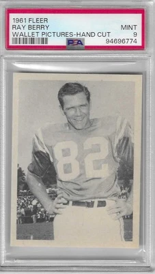 1961 Fleer Wallet Raymond Berry Baltimore Colts HOF PSA 9 - Image 1 of 2