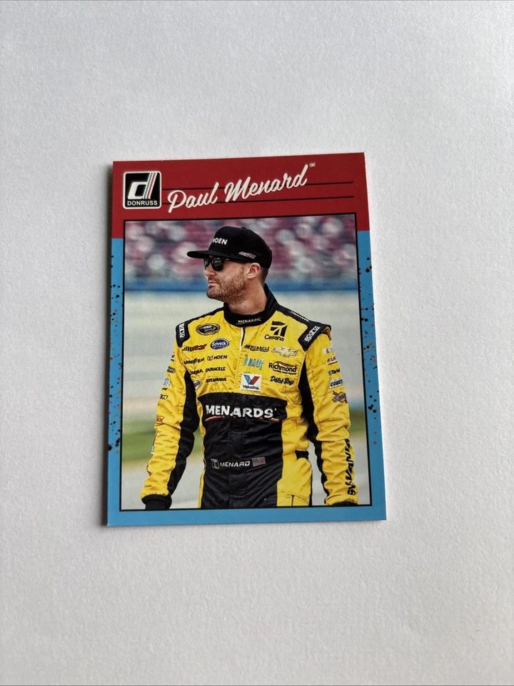 2023 Panini Donruss NASCAR - Retro 1990 Paul Menard #198 Carolina Blue - Image 1 of 2