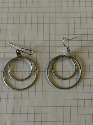 REDUCEDJames Avery Cascading Two Circle Dangle Hoop Drop Earrings Free Shipping - Image 1 of 4