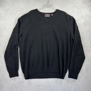 Black Brown 1826 Cashmere Sweater Mens XXL Black Outdoors Casual Preppy 90s - Picture 1 of 6