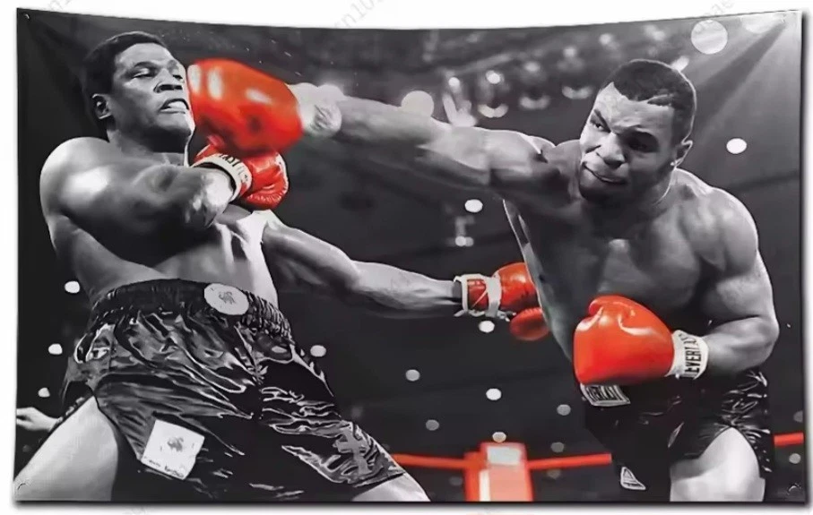 Tyson vs. Berbick Championship Moments Iron Mike's Rise Wall Tapestry 16" × 24" - Image 1 of 1