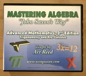 Mastering Algebra John Saxon's Way ADVANCED MATHEMATICS (2nd Ed DVDs) Art Reed - Imagen 1 de 13