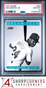 1991 SCORE #892 KEN GRIFFEY JR. DREAM TEAM MARINERS HOF PSA 10 - Picture 1 of 64