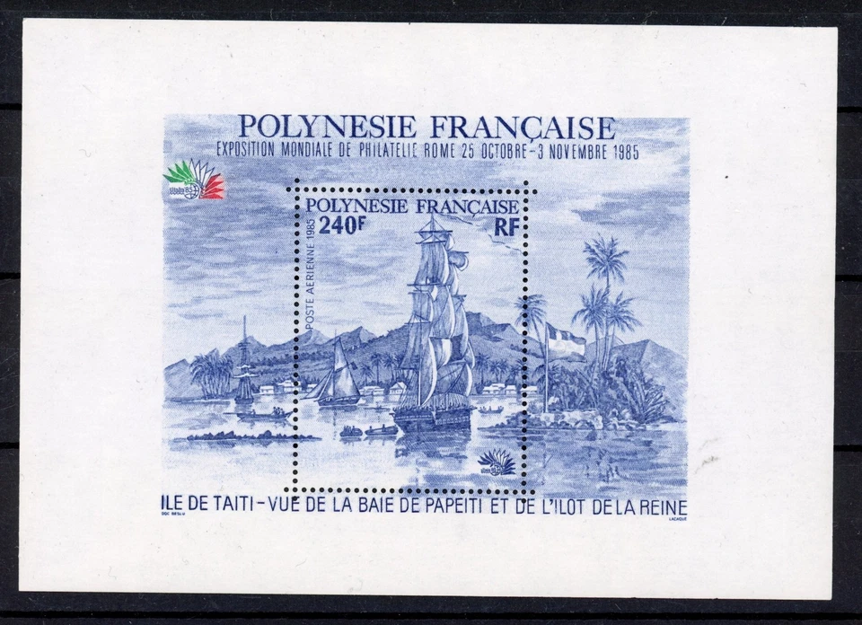Polynesia 1985 : Italia / Boats -  Good Very Fine MNH Sheet - Image 1 of 1