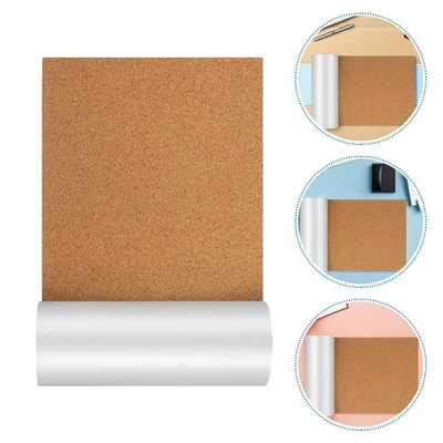  Cork Sheet Roll Adhesive Bulletin Board Cork Roll Backed Sheet Self Stick Board - Image 1 of 4