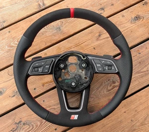 LEDERLENKRAD NEU für S-Line Audi Q2 A3 S3 8V 2013-2019 OEM W Paddles - Bild 1 von 15