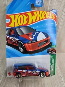 Rastrillo inverso Hot Wheels 2025 K Case HW Honda Civic personalizado azul 5/5 - Imagen 1 de 7