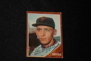 JIM DUFFALO 1962 TOPPS SIGNED AUTOGRAPHED CARD #578 HI# GIANTS - Picture 1 of 1