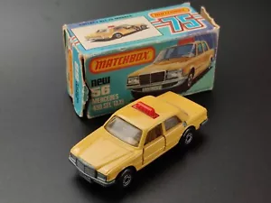 Matchbox #56 Mercedes 450 SEL Taxi 1979 Yellow Original Box - Picture 1 of 14