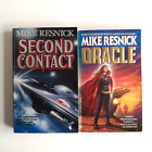 Sci-Fi Duo, Oracle (1st Ed.) & Second Contact, Paperback, Mike Resnick, Vintage