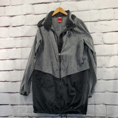 NIKE Chaquetas Cortavientos Medianas Cremallera Completa Correas Bolsillos con Cremallera Gris Negro Foto 1 de 4
