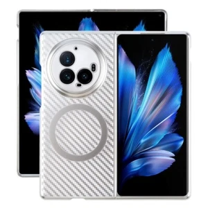 For vivo X Fold3 Pro 6D Plated Carbon Fiber Clear Magsafe PC Phone Case cover - Photo 1 sur 2