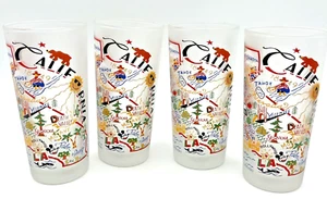 Catstudio California Souvenir Glass Tumblers (2004) - Set of 4 - Picture 1 of 14