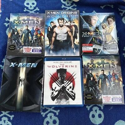 Marvel X-Men Blu-Ray/DVD Lot: 1st Class Days Future Past The Wolverine MORE MINT - Image 1 of 3