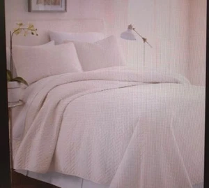 Home Collection Premium 3 Pc Quilted Coverlet Set Herring King & Cal King Ivory - Picture 1 of 7