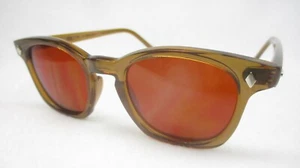 Pentax Hoya Sonnenbrille 60"er Stil Hornrand maßgefertigt honiggelb Hi Def 46 klein - Bild 1 von 6