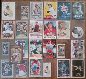 Carlton Fisk 25 Card Lot! No Dupes! 1976-2022! Minis, Inserts, And More! Sox!