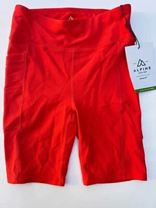 Womens Bike Shorts Size XS Alpine Spicy Salsa Color New One Pocket - Picture 1 of 8