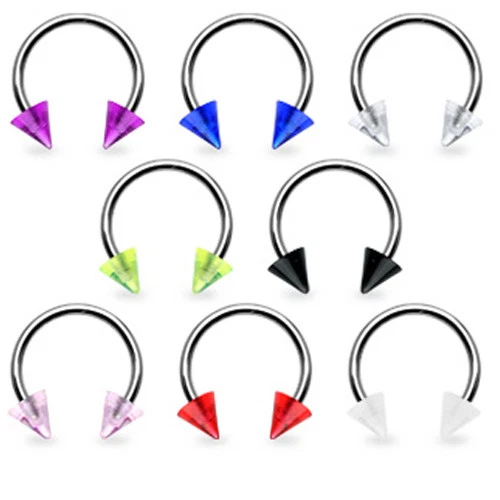 1,2mm Labbra Piercing Ferro di Cavallo Punte Sopracciglia Picchi Tragus Z305 - Immagine 1 di 1