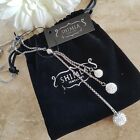 Shimla Necklace Silver With 3 Crystal Balls NEW