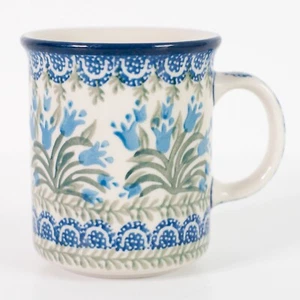 Polish Pottery Mug Tulip Bouquet Boleslawiec Hand Made in Poland 10 oz - Picture 1 of 7