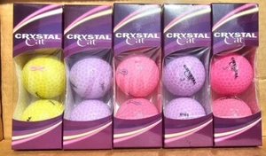 15 Lynx Crystal Cat Women’s Golf Balls Cancer Awareness Pink Purple Yellow - Picture 1 of 1