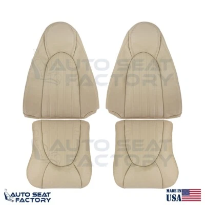 Fits 1997 - 2000 Jaguar XK8 Driver & Passenger Cashmere Vinyl Seat Covers - Image 1 of 4