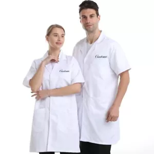 Custom Embroidered Lab Coats, Breathable Short/Long Sleeve for Medical/Students - Picture 1 of 14
