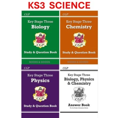 KS3 Years 7-9 Biology Physics Chemistry Study & Question Books CGP Science X - Image 1 of 4