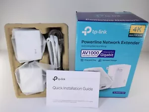 TP-Link AV1000 Gigabit Powerline Starter Kit (TL-PA7017 KIT) per 4k Plug & Play! - Foto 1 di 12