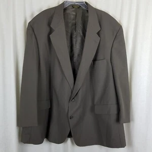 Vintage John Weitz Wool Tan Olive Green Sport Coat Blazer Jacket Mens 58 Chest - Picture 1 of 8