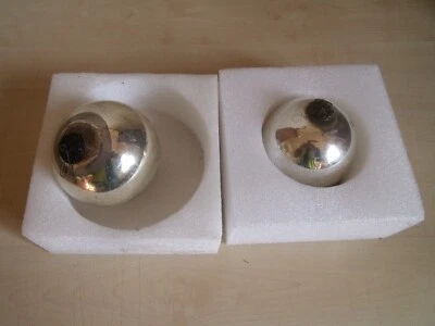  2 ancienne boules de noel en verre soufflé mercurisé églomisé diamètre 10 cm  - Photo 1/4